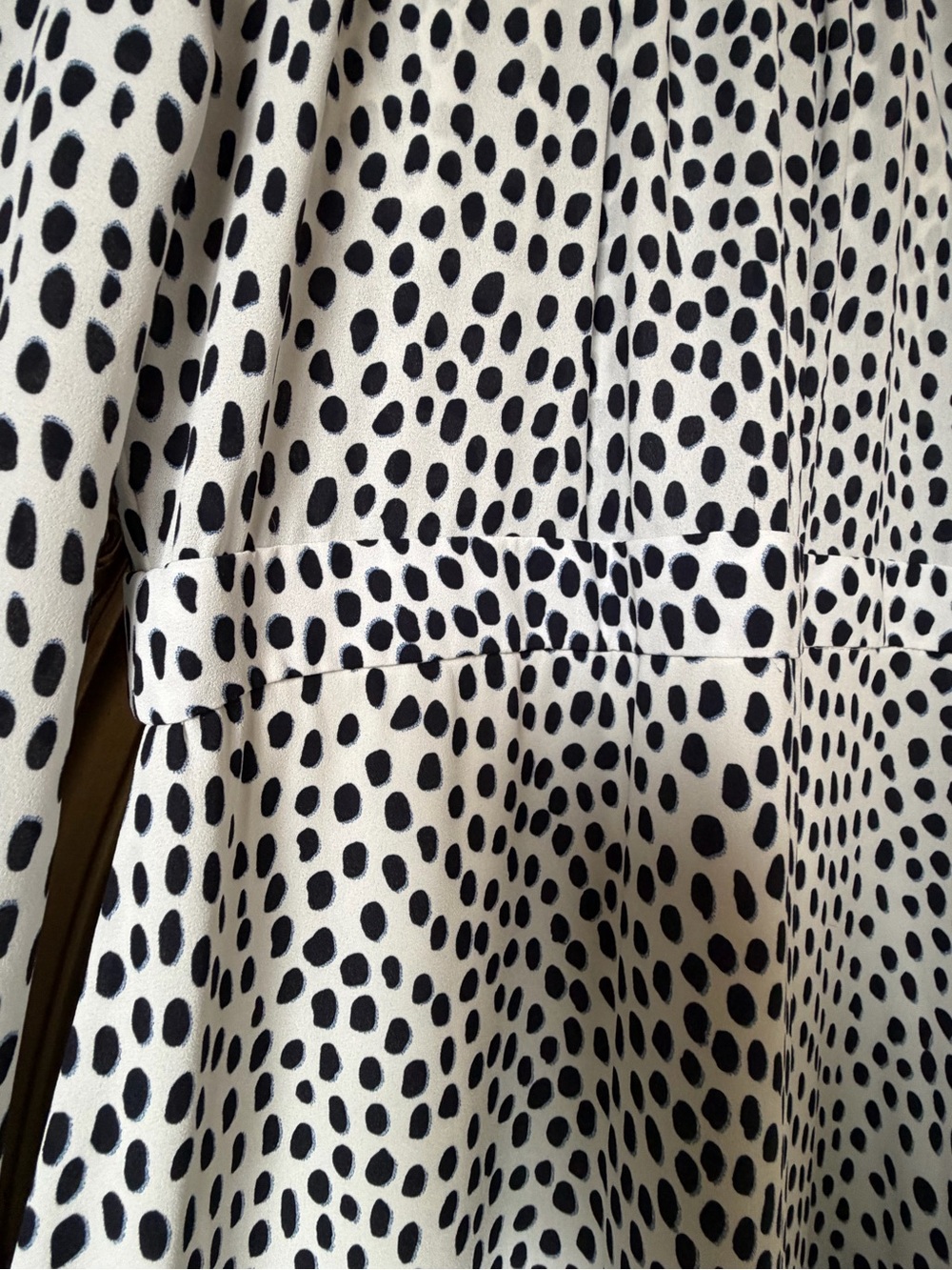 J. Crew White Dress with Black Dot Print - Picture 2 of 6